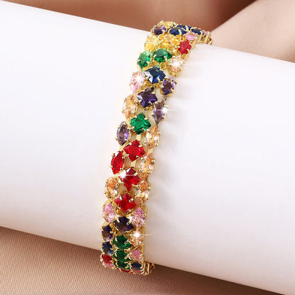 💫50% OFF NOW!💟Women's Elegant Multicolor Tennis Bracelet