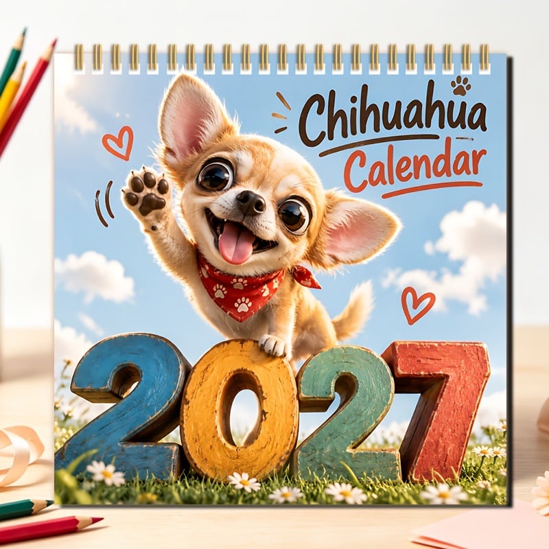 🐕2027 New Chihuahua Wall Calendar🎉