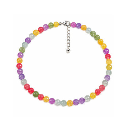 Rainbow Cat's Eye Beaded Necklace