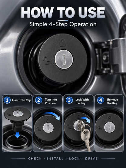 🔐 Locking Fuel Tank Cap with 2 Keys – Replacement Part 8U5Z-9C268-B