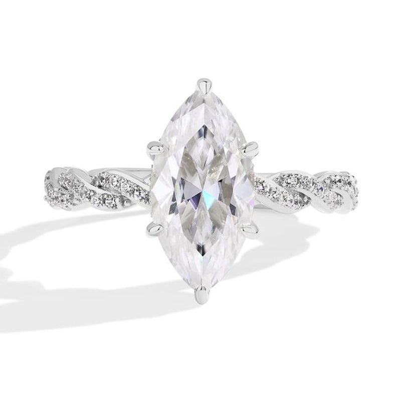Elegant Sparkling Cubic Zirconia Ring