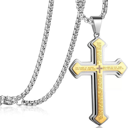 ✝️ “The Lord's Prayer” Cross Necklace -- Unisex