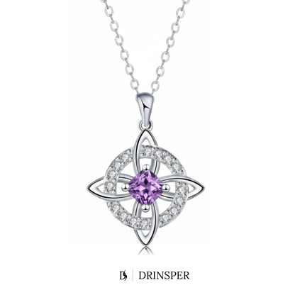Mystical Birthstone Witches Knot Necklace – Natural Crystal🔮💞Protect Your Loved Ones