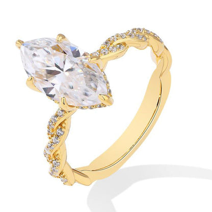Elegant Sparkling Cubic Zirconia Ring