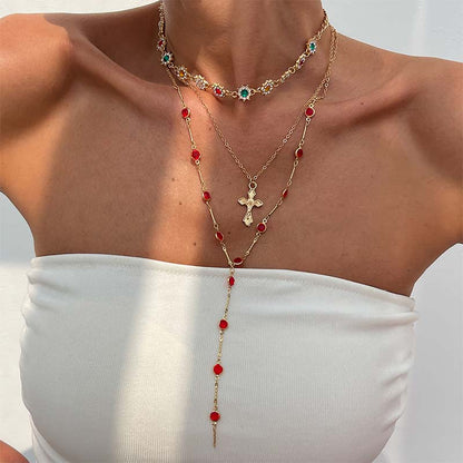 🌸50% Off Now💫Layered Gold Cross Necklaces for Women
