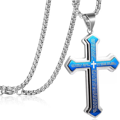 ✝️ “The Lord's Prayer” Cross Necklace -- Unisex
