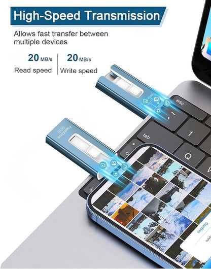 🌟High-capacity 3-in-1 USB flash drive