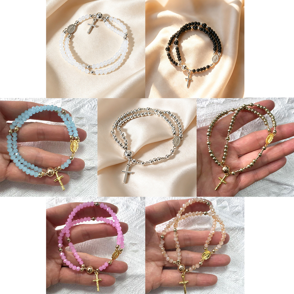 🔥Buy 1 Get 1 Free🔥💖 A Gift for the One You Love 🎁💖Double-Wrap Rosary Beaded Bracelet