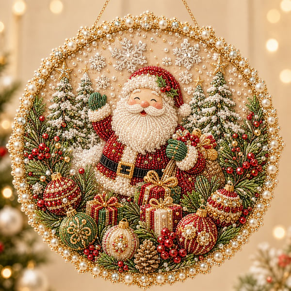 🌸🌻🍂🎄 Four Seasons & Holiday Pearl Art Hanging Wreath Kit ✨
