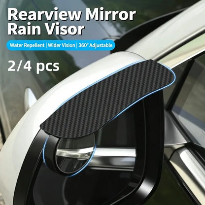 2‑Piece Car Rearview Mirror Rain Visors