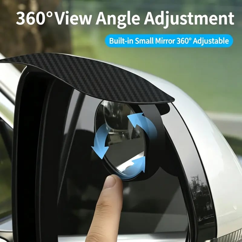 2‑Piece Car Rearview Mirror Rain Visors
