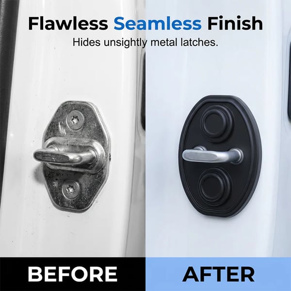 Car Door Lock Cover – Noise-Dampening & Rust-Proof Striker Protector