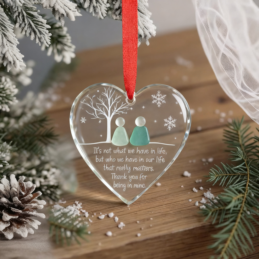 Timeless Friendship Sea Glass Heart Keepsake