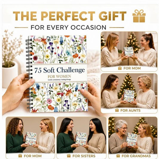 🔥HOT SALE🔥📗75 Soft Challenge Journal For Women | The Gentle Habit Tracker That Helps You Finish What You Start