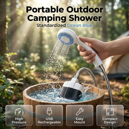 🔥HOT SALE🔥💥Exclusive Offer🚿 Stay Fresh Outdoors✨ Portable Camping Shower with Adjustable Flow – For Easy & Convenient Outdoor Cleaning!