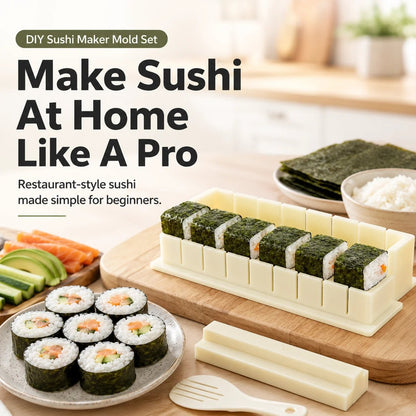 🍣 49% OFF Sushi Maker Mold – Perfect Homemade Rolls Made Easy