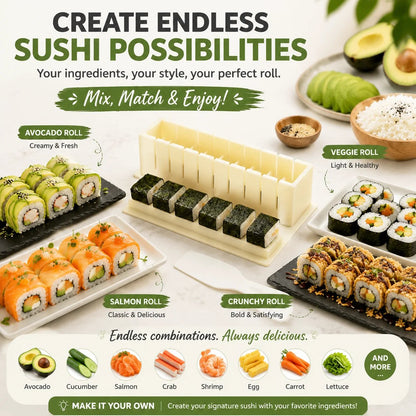 🍣 49% OFF Sushi Maker Mold – Perfect Homemade Rolls Made Easy