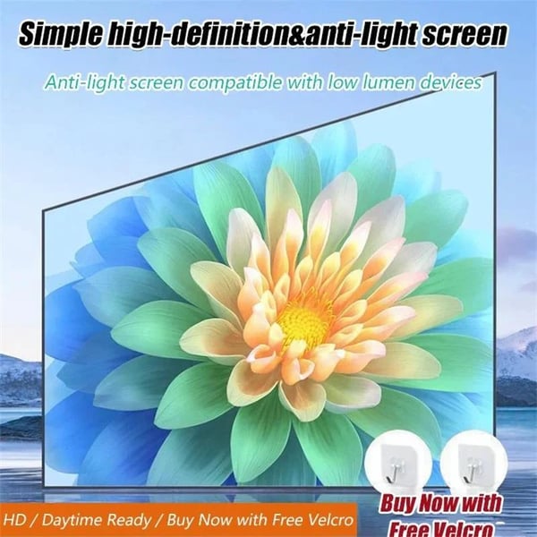 ⏰📺HD Matte White Projection Screen, Immersive Home Theater🎬🌟