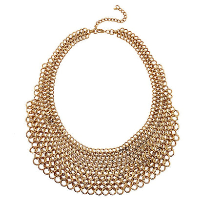 🔥HOT SALE🔥Geometric Circular Link Statement Collar Necklace