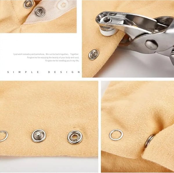 100pcs Invisible Buckles + Pliers DIY Sewing Kit