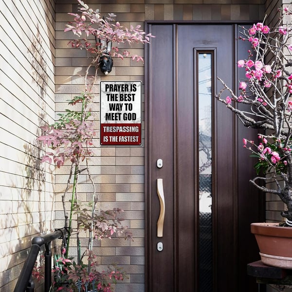 🔥Metal No Trespassing Signs Private Property Funny
