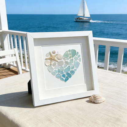 The Ocean’s Heart Sea Glass Art