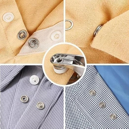 100pcs Invisible Buckles + Pliers DIY Sewing Kit