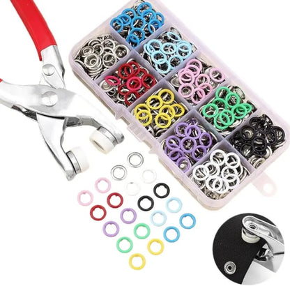 100pcs Invisible Buckles + Pliers DIY Sewing Kit