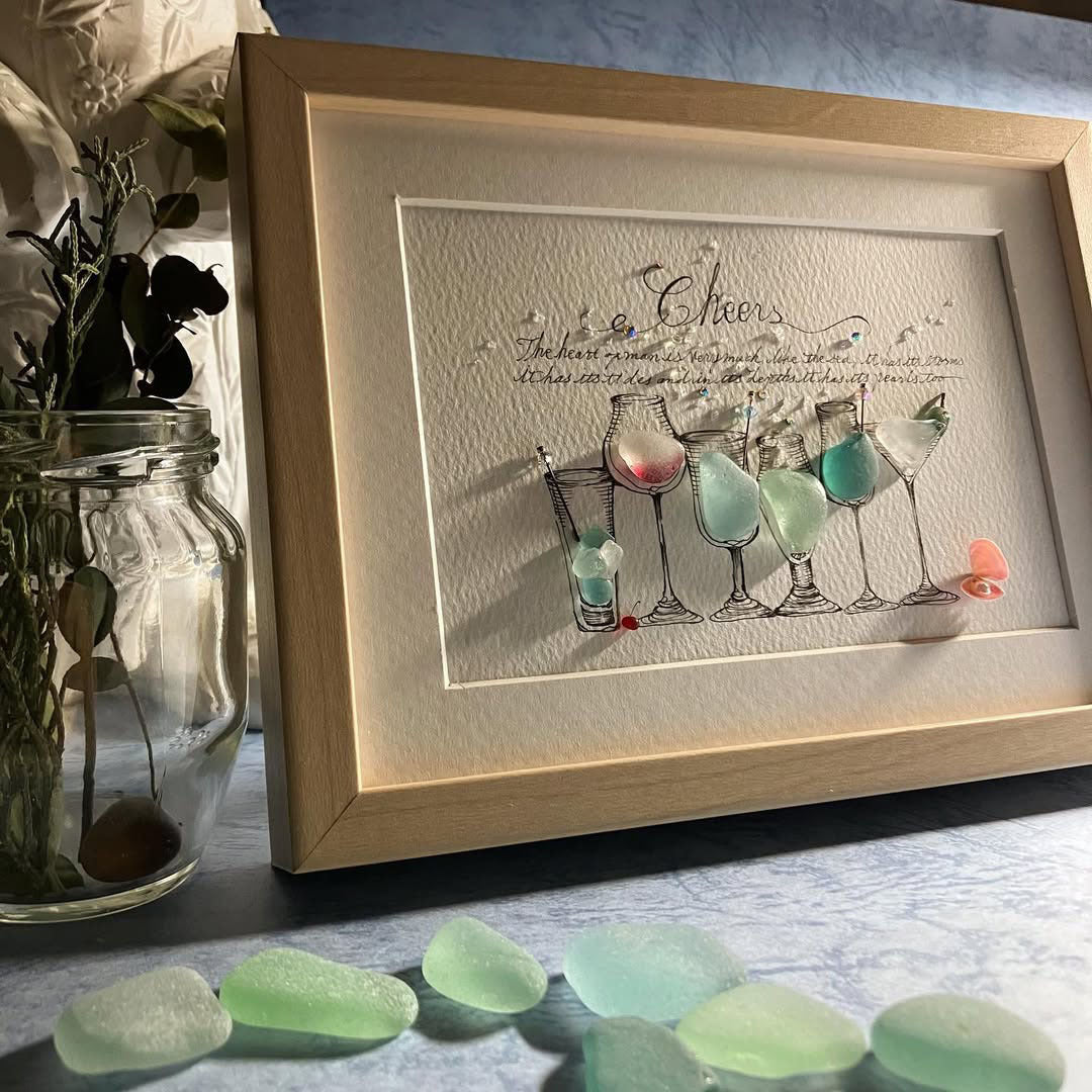 Sea Glass Cocktail Art