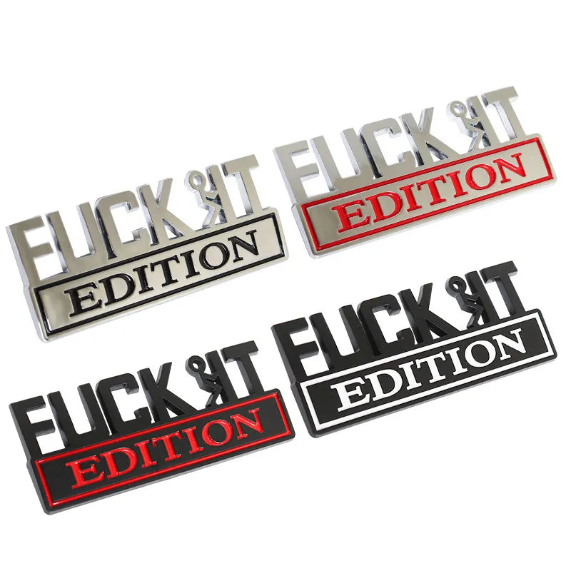 💥F*CK IT Edition Emblem🚗（2 pcs）