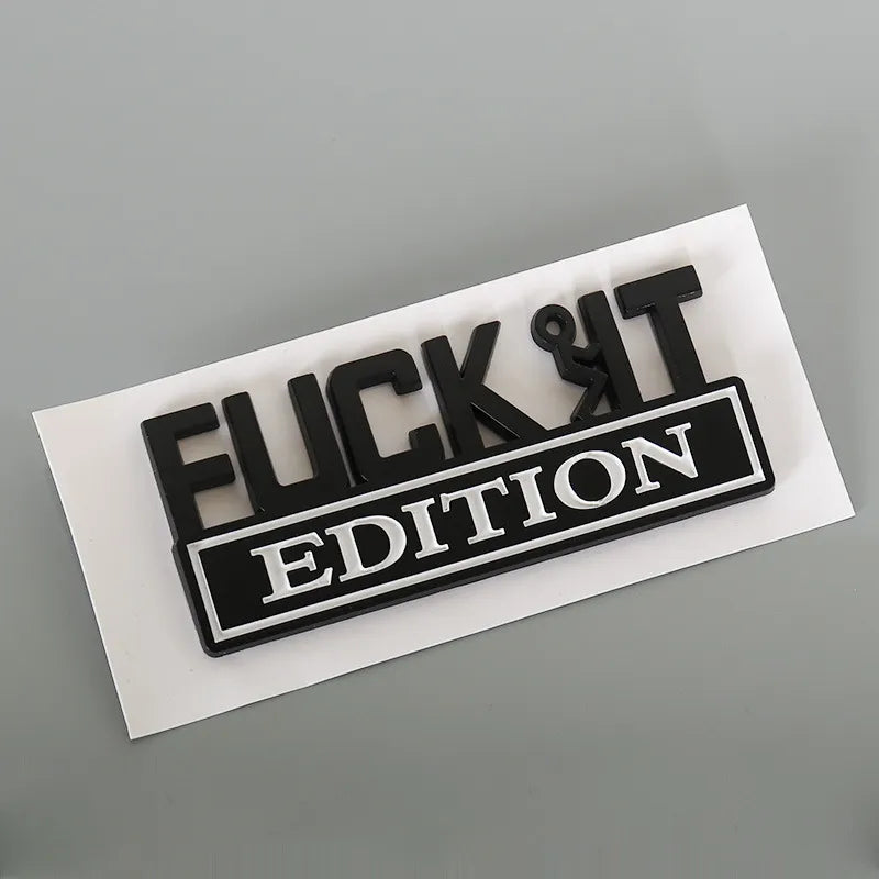 💥F*CK IT Edition Emblem🚗（2 pcs）