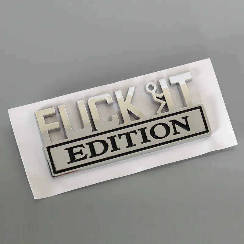 💥F*CK IT Edition Emblem🚗（2 pcs）