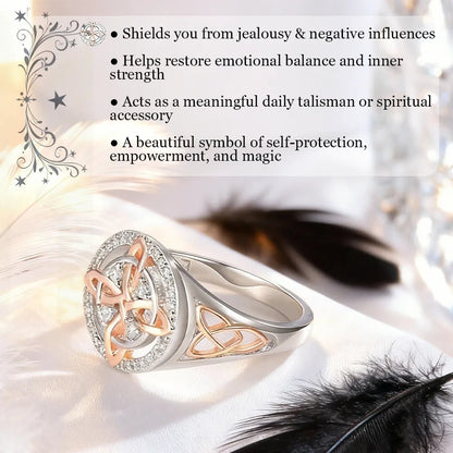 🔥🔮💍Handmade Alloy Witch's Return-Knot Protection Ring✨Protect Your Loved Ones