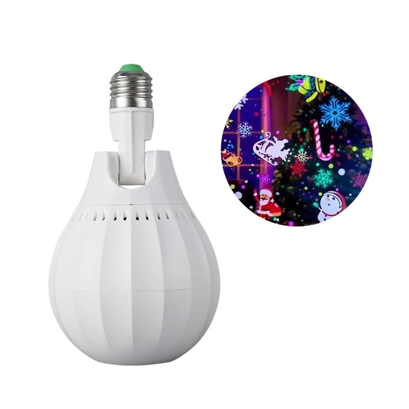 Rotating Holiday Projection Light Bulb