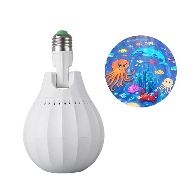 Rotating Holiday Projection Light Bulb
