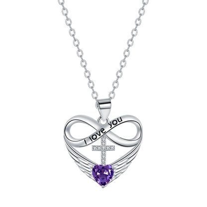 🎉 2026 Sale — Over 36,000 Sold! 💖 Infinity Heart Cross Necklace with Wing Pendant – Faith & Eternal Love ✨