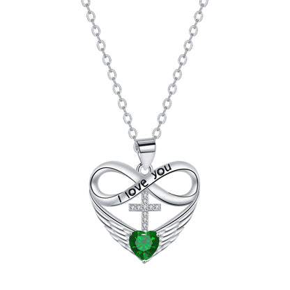 🎉 2026 Sale — Over 36,000 Sold! 💖 Infinity Heart Cross Necklace with Wing Pendant – Faith & Eternal Love ✨