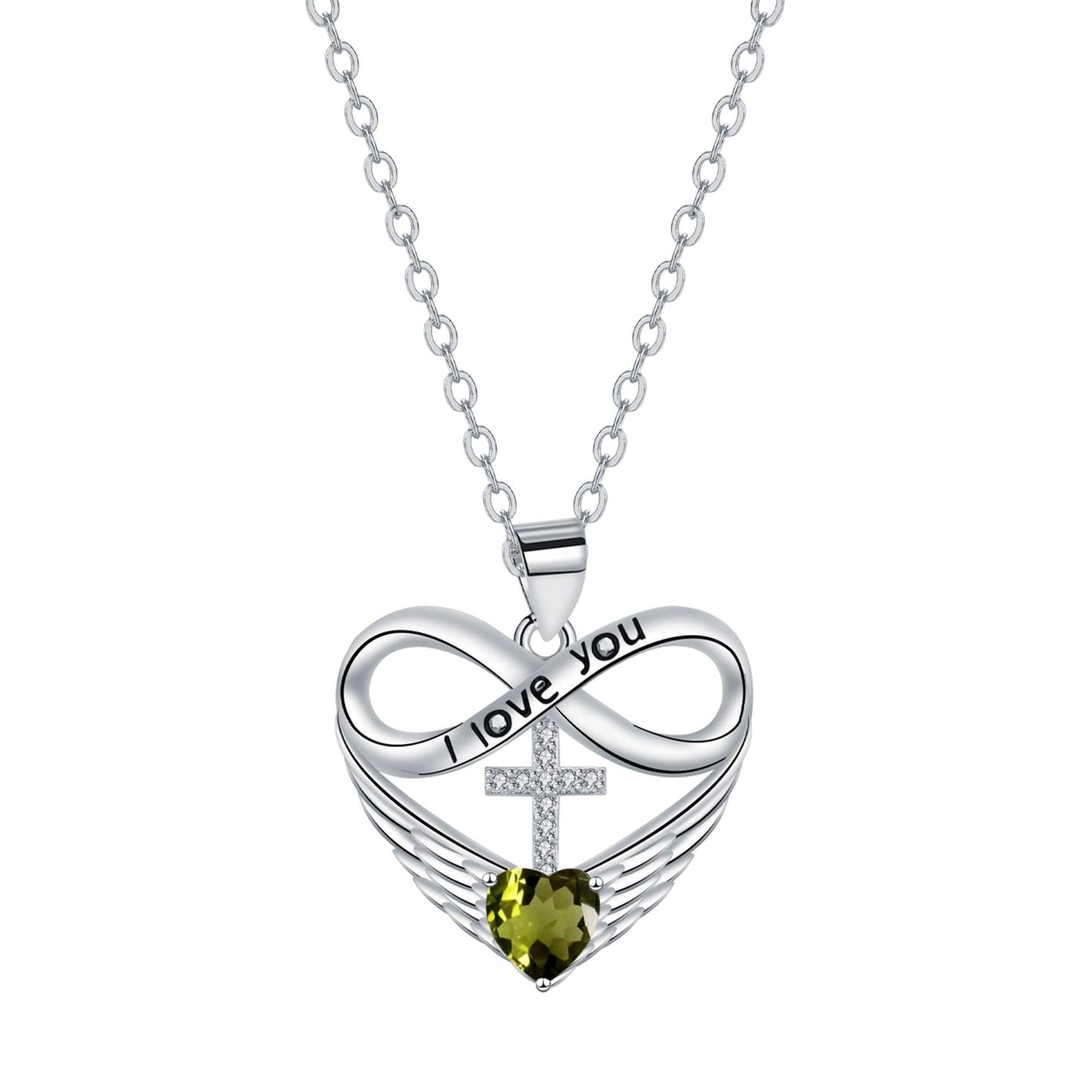 🎉 2026 Sale — Over 36,000 Sold! 💖 Infinity Heart Cross Necklace with Wing Pendant – Faith & Eternal Love ✨