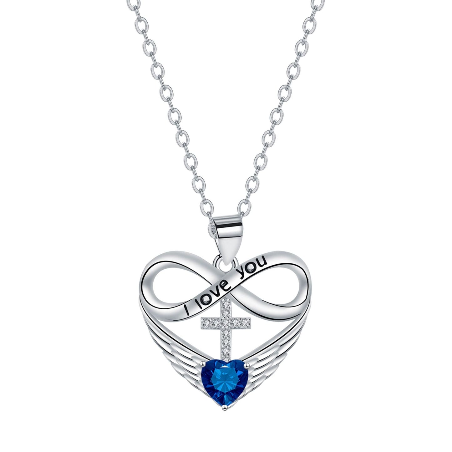 🎉 2026 Sale — Over 36,000 Sold! 💖 Infinity Heart Cross Necklace with Wing Pendant – Faith & Eternal Love ✨