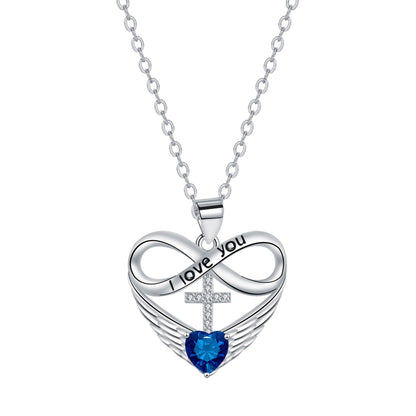 🎉 2026 Sale — Over 36,000 Sold! 💖 Infinity Heart Cross Necklace with Wing Pendant – Faith & Eternal Love ✨