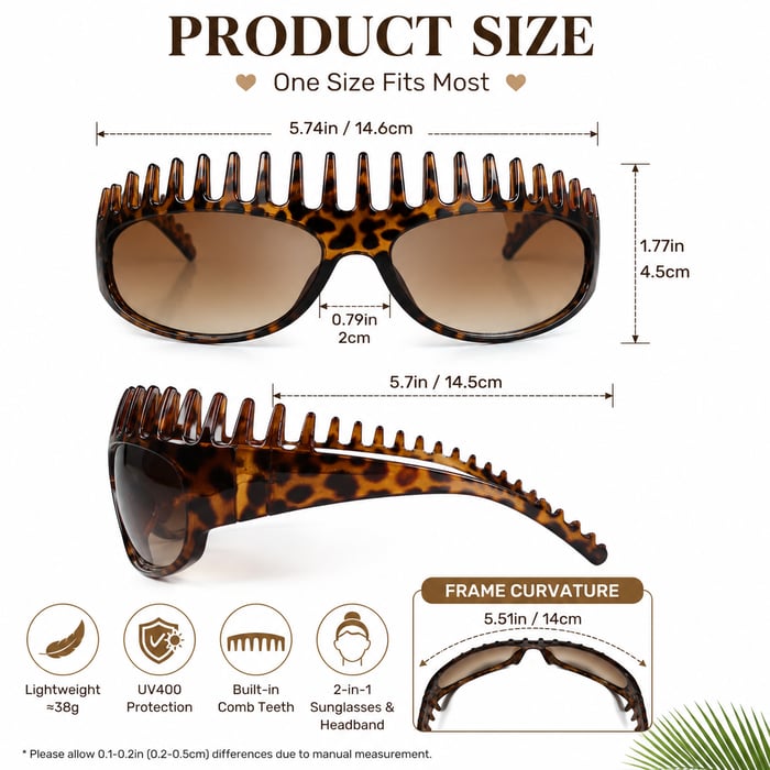 2-In-1 Tortoiseshell Headband Sunglasses