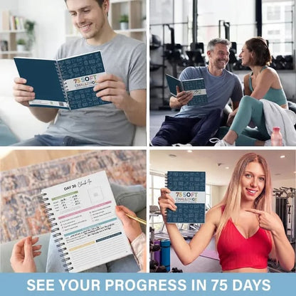 🔥HOT SALE🔥📗75 Soft Challenge Journal For Women | The Gentle Habit Tracker That Helps You Finish What You Start