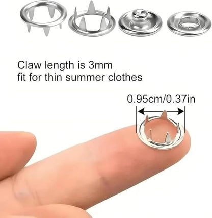 100pcs Invisible Buckles + Pliers DIY Sewing Kit