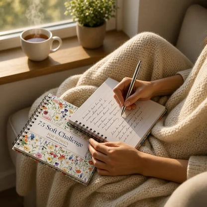 🔥HOT SALE🔥📗75 Soft Challenge Journal For Women | The Gentle Habit Tracker That Helps You Finish What You Start