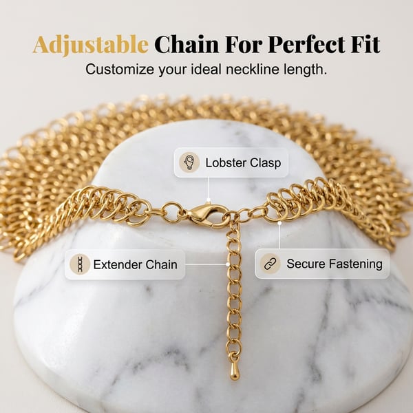 🔥HOT SALE🔥Geometric Circular Link Statement Collar Necklace