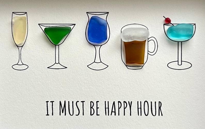 Happy Hour Sea Glass Art