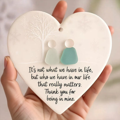 Heart-Shaped Sea Glass Friendship Decor