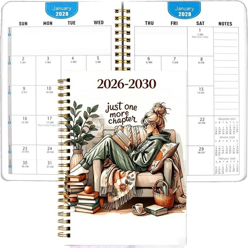 📚 2026–2030 5-Year Planner | Long-Term Monthly Organizer & Goal Planning Log Book for Work, School & Everyday Life