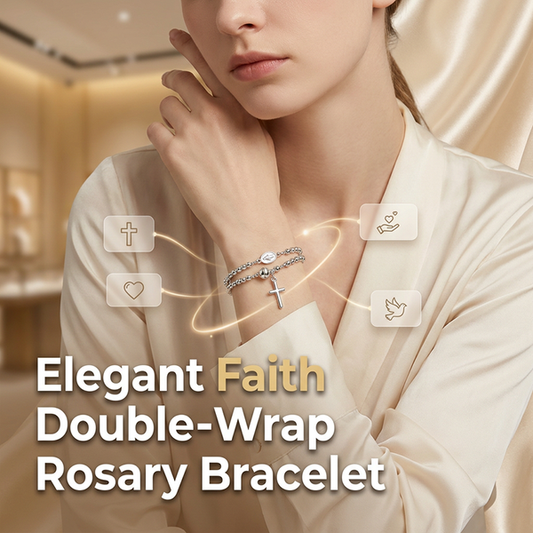 🔥Buy 1 Get 1 Free🔥💖 A Gift for the One You Love 🎁💖Double-Wrap Rosary Beaded Bracelet