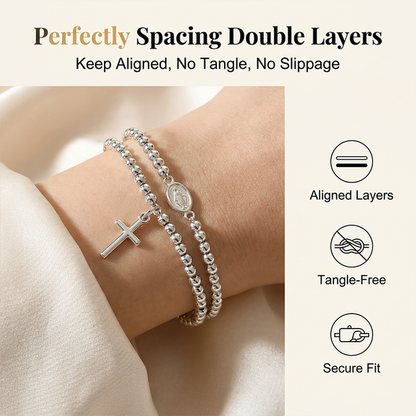 🔥Buy 1 Get 1 Free🔥💖 A Gift for the One You Love 🎁💖Double-Wrap Rosary Beaded Bracelet